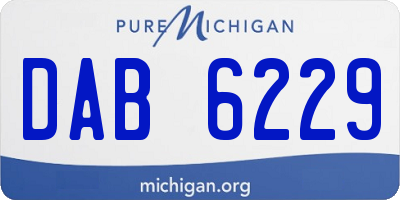 MI license plate DAB6229