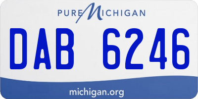 MI license plate DAB6246