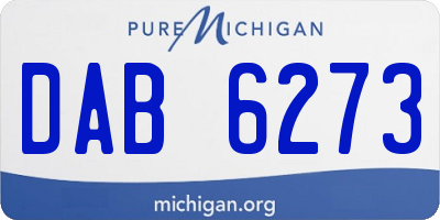 MI license plate DAB6273