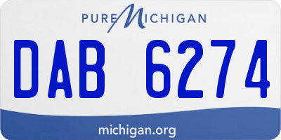 MI license plate DAB6274