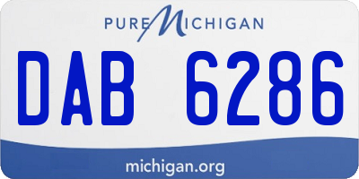 MI license plate DAB6286