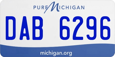 MI license plate DAB6296