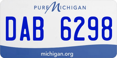 MI license plate DAB6298