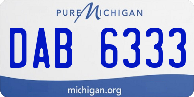 MI license plate DAB6333