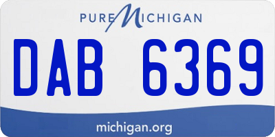 MI license plate DAB6369