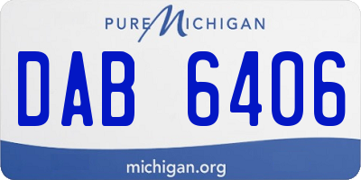 MI license plate DAB6406