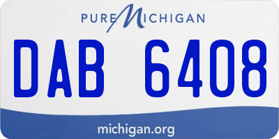 MI license plate DAB6408