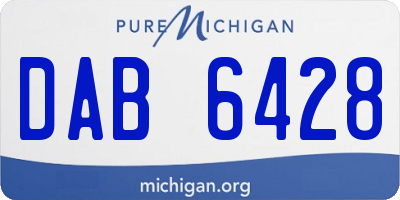 MI license plate DAB6428