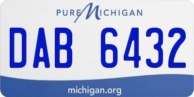 MI license plate DAB6432