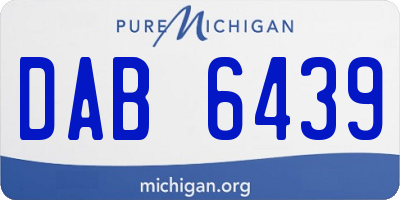 MI license plate DAB6439