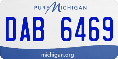 MI license plate DAB6469