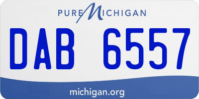 MI license plate DAB6557