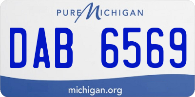MI license plate DAB6569