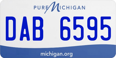 MI license plate DAB6595