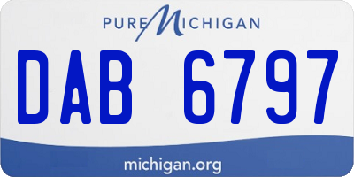 MI license plate DAB6797