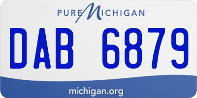 MI license plate DAB6879