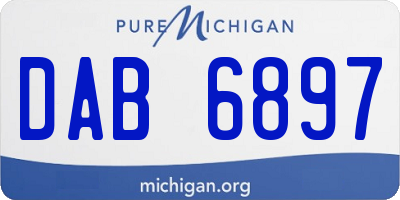 MI license plate DAB6897