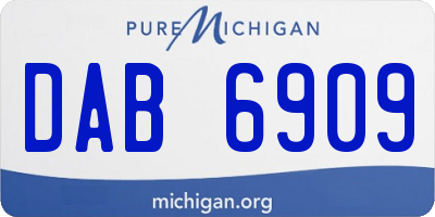 MI license plate DAB6909