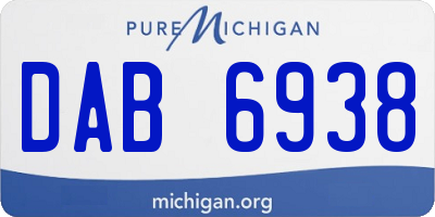 MI license plate DAB6938