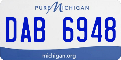 MI license plate DAB6948