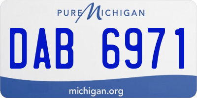 MI license plate DAB6971