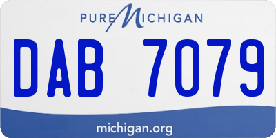 MI license plate DAB7079