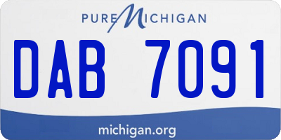 MI license plate DAB7091