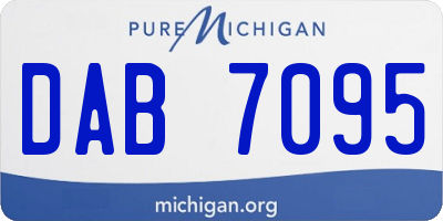 MI license plate DAB7095