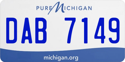 MI license plate DAB7149