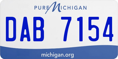 MI license plate DAB7154