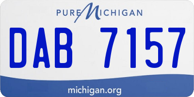 MI license plate DAB7157