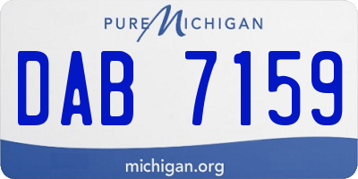 MI license plate DAB7159