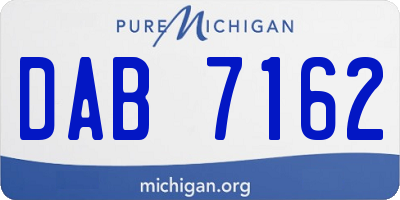 MI license plate DAB7162