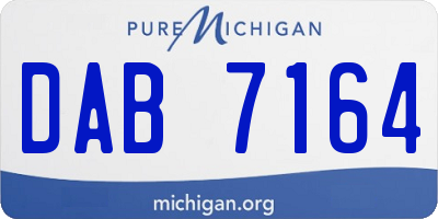 MI license plate DAB7164