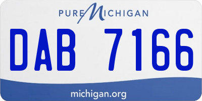 MI license plate DAB7166