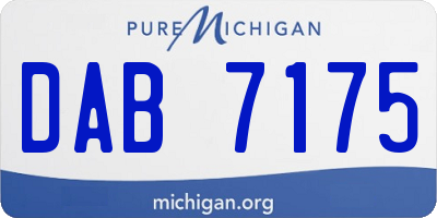 MI license plate DAB7175