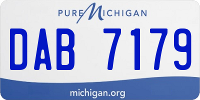 MI license plate DAB7179