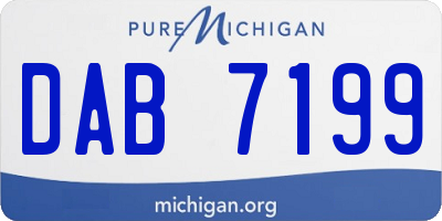 MI license plate DAB7199