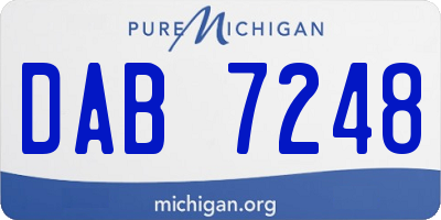 MI license plate DAB7248