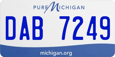 MI license plate DAB7249