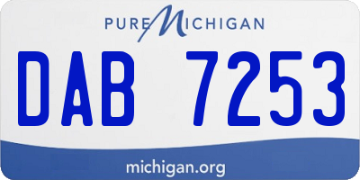 MI license plate DAB7253
