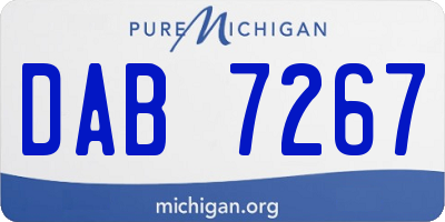 MI license plate DAB7267