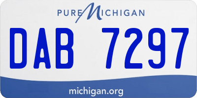 MI license plate DAB7297