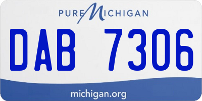 MI license plate DAB7306