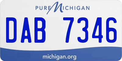 MI license plate DAB7346