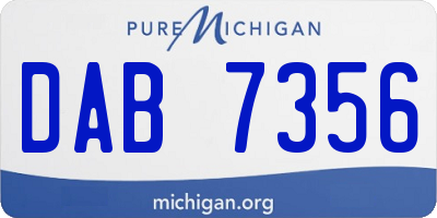 MI license plate DAB7356