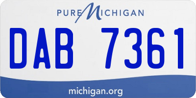 MI license plate DAB7361