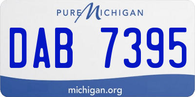 MI license plate DAB7395