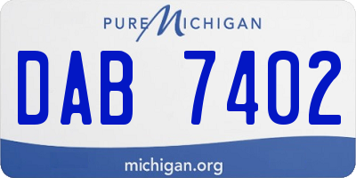 MI license plate DAB7402