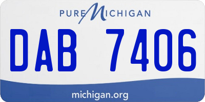 MI license plate DAB7406